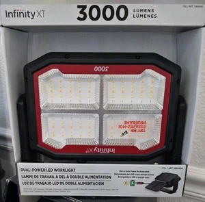 Infinity X1 Dual Powered Solar LED Work Light 3000 Lumen-- open box - Picture 1 of 2