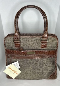 Samantha braun Krokoimitat groß braun Reise Handtasche Handtasche Neu mit Etikett - Bild 1 von 8