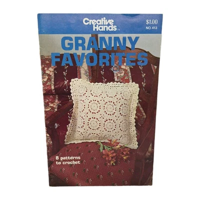 Granny Favorites 1981 Crochet Pattern Booklet Creative Hands 8 Designs - Image 1 of 4