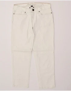 EDDIE BAUER Womens Boyfriend Cropped Jeans US 2 XS W30 L26 White Cotton BV01 - Picture 1 of 3