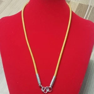 24" Necklace Rope Pendant Gold Handmade For Hanging Thai Buddha Amulets 1 hook - Picture 1 of 2