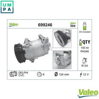 COMPRESSOR AIR CONDITIONING 699246 FOR RENAULT SCENIC/GRAND/II MEGANE/Van 1.5L - Image 1 of 4