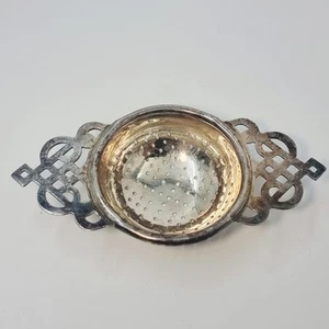 Vintage Silverplate EPNS Tea Strainer In VGC Made In England Patina Uncleaned 4½ - Picture 1 of 8