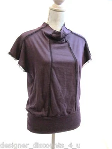 Clary sage organics plum Yoga Gym Workout athletic shirt TOP cover Size M NWT - Picture 1 of 7