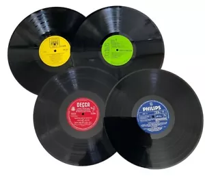 4 Qualität handgefertigte echte Original Retro Vinyl Schallplatte Tischsets, mit Ständer - Bild 1 von 5