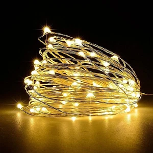 Lucine Led Decorative a Batteria,5M 50 LED Filo Luci Natale Led, Fairy Lights, L - Foto 1 di 12