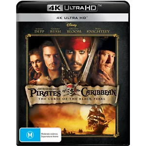 BRAND NEW Pirates Of The Caribbean - Curse of Black Pearl (4K UHD Blu-Ray) Movie - Picture 1 of 1