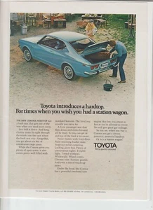 Anuncio original de la revista Toyota Corona 1971 "Para tiempos en que desearías tener..." - Imagen 1 de 1