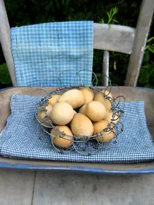 Antique Collapsible Wire Egg Basket - Picture 1 of 9