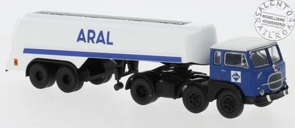BREKINA 58507 camion Fiat 690 con rimorchio cisterna ARAL in scala 1:87 - Immagine 1 di 1