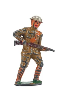 Vtg Manoil Soldier Charging Rifle Dime Store Cast Lead Cast Toy Barclay - Picture 1 of 13