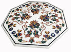 42" Marble center coffee Table Top Pietra dura floral Handicraft Work