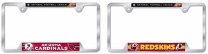 NWT NFL Assorted Teams Wincraft Chrome Plated License Plate Frames 12" x 6" NEW! - Picture 1 of 33
