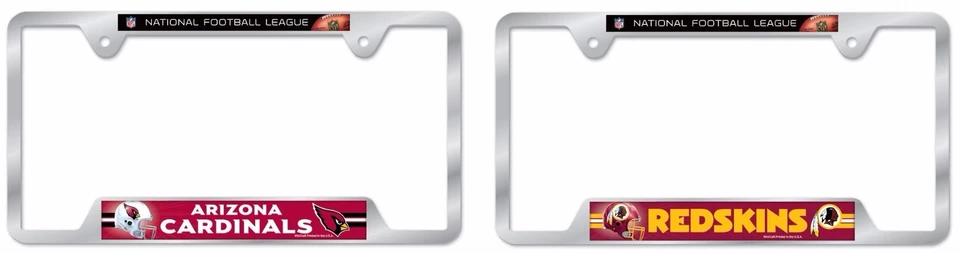 Novo com etiquetas NFL Assorted Teams Wincraft quadros de placa cromados 12" x 6" NOVO! - Imagem 1 de 1