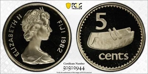 1982 FIJI Proof 5 Cent PCGS PR 69 DCAM - Picture 1 of 5