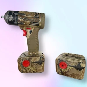 *USED* Snap On Tools CT4410A Camouflage Cordless Impact Drill w 2 Camo Batteries - Picture 1 of 23