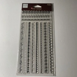 HEIDI GRACE Acrylic Clear Stamps Fiskars Variety Of Borders - Picture 1 of 2