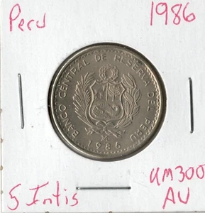 Moneda Perú 5 Intis 1986 KM300 - Imagen 1 de 1
