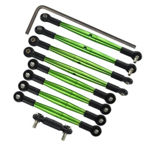 For Traxxas 1/16 Mini E REVO Complete TIE RODS Alloy Upgrade erv160 -GREEN - - Picture 1 of 8