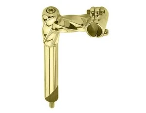 Gold Bicycle Stem Twisted 21.1MM Lowrider Cruiser BMX Chopper Bikes CLR - Picture 1 of 1