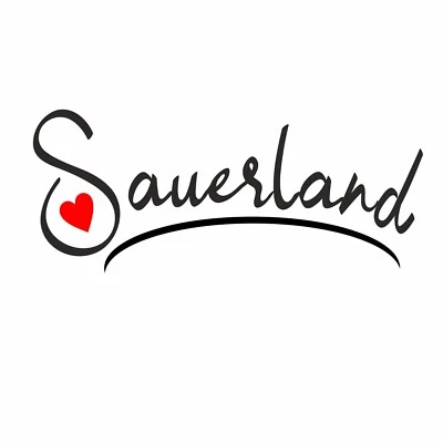 DIE WERBESCHEUNE Sauerland Schriftzug Aufkleber 12 x 5,5 cm Wohnmobil Auto Style Design