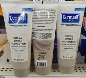 3 PACK DERMASIL COCOA BUTTER MOISTURIZING LOTION 8 FL OZ EACH - Picture 1 of 1