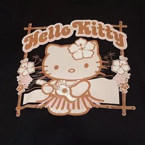 Hello Kitty x Forever 21 Black Crop Top Womens Size S 0150 - Picture 1 of 4