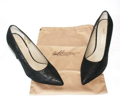 NEW Donald J Pliner Signature GAEA High Heels Women 9 Black Boucle Leather Italy - Image 1 of 4