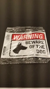 Hillman 843349 WARNING BEWARE OF DOG Vinyl Adhesive Sign QTY 6 4x5 - Picture 1 of 3