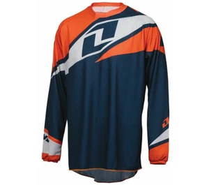 ONE INDUSTRIES ATOM NAVY ORANGE MOTOCROSS MX MTB BIKE CYCLE JERSEY ENDURO - Picture 1 of 3