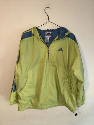90's Vintage Adidas Half Zip Sweatshirt Yellow Size Large - Image 1 of 4