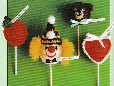 Sucker Covers - 4 Designs - 2-1/2" - Worsted weight yarn - CROCHET PATTERN ONLY - Image 1 of 2