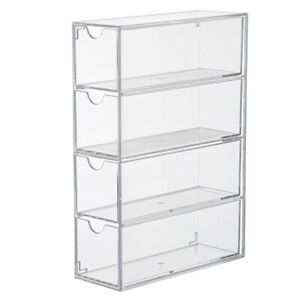 Space saving Clear Drawer Organizer Storage Box for Sunglasses and Stationery