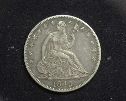 HS&C: 1849 O Seated Liberty Half Dollar XF - US Coin Cover