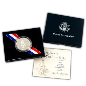 1995 US Mint Civil War Battlefield Proof Clad Half Dollar 50c Commem Coin OGP - Picture 1 of 1