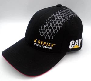 Caterpillar K Series Wheel Loaders CAT Moving Ahead Black Strapback Hat Cap NEW - Picture 1 of 8