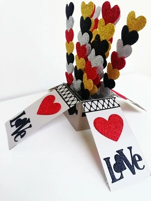 3D Pop Up Greeting Cards LOVE Wedding Birthday Valentines Anniversary Gift Thank - Image 1 of 4