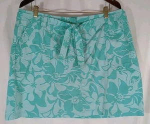 Josephine Chaus Damen blau 💙 Aqua tropisch Blumen Gürtel Skort Damengröße 16 - Bild 1 von 9