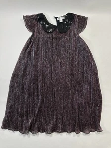 PL Kids Shimmer Glitter Glittery Sparkling Dress Sz 7 Black Sequined - Picture 1 of 7