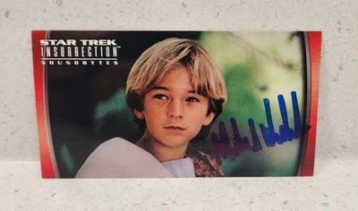 Star Trek Insurrection Soundbytes #34 Artim FIRMADO Michael Welch 1998 Foto 1 de 2