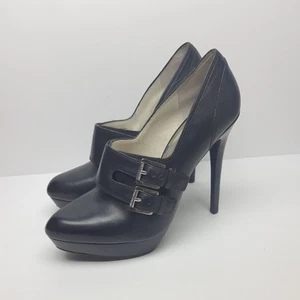 Michael Kors Becca Black super high heels Buckle stilettos size 10 - Picture 1 of 10