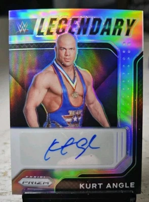 2022 Panini Prizm WWE - Legendary Signatures Kurt Angle Silver #LS-KAN (AU) - Image 1 of 2