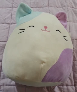 Squishmallows 12" Cora Kitty Cat Calico Purple Blue White Stuffed Animal Plush - Picture 1 of 4