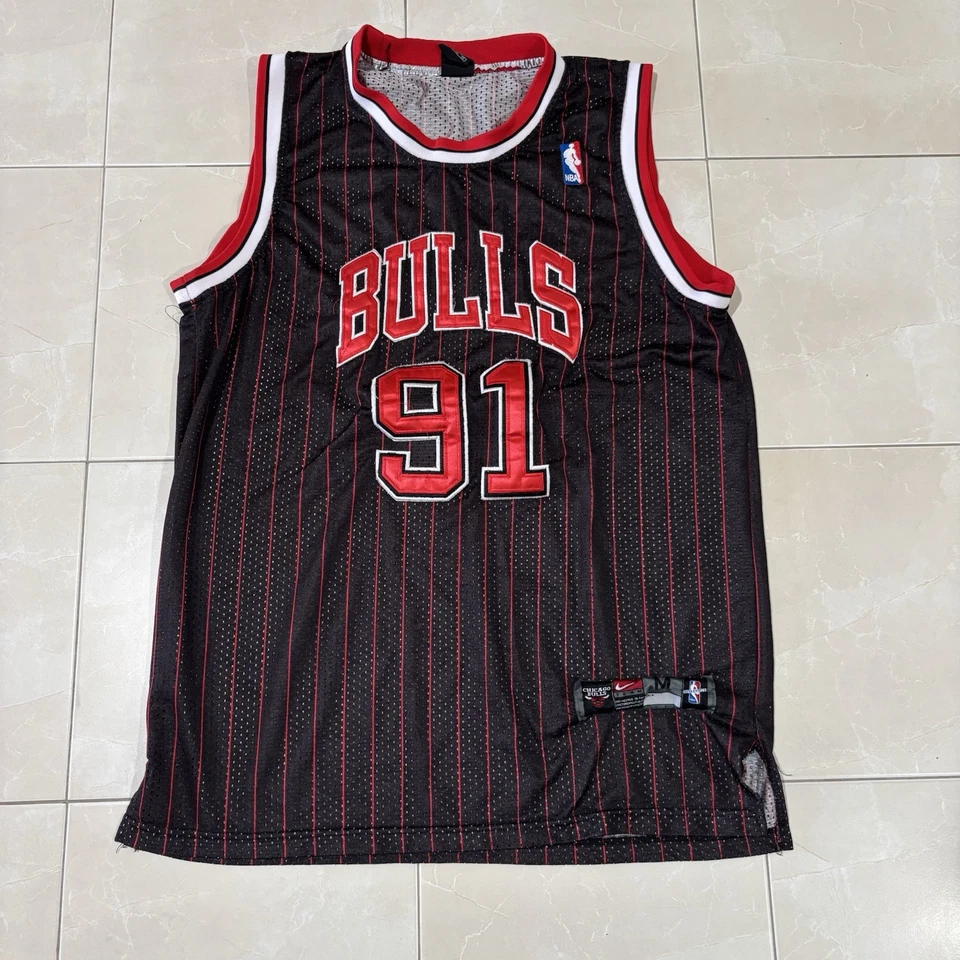 Camiseta De Colección Nike Team Chicago Bulls Dennis Rodman Años 90 Cosida Para Hombre’s M Foto 1 de 4