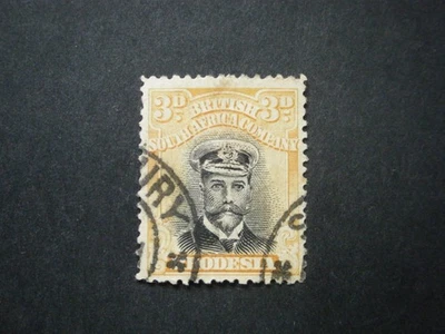 Rhodesia - BSAC KGV 1918 3d black & yellow SG259 G-FU - Image 1 of 2