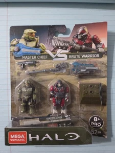 MEGA CONSTRUX HALO PRO BUILDERS 52 PIECES MASTER CHIEF VS BRUTE WARRIOR #GNW38 - Picture 1 of 4