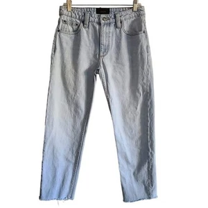 ROLLA'S Relaxo Chop Straight Leg Raw Hem Jeans In Original Bleach 16266C Mens 28 - Picture 1 of 16