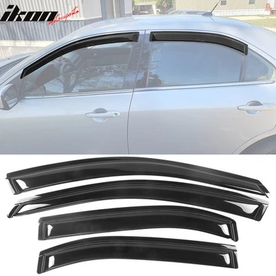 Fits 06-12 Ford Fusion Lincoln MKZ Window Visor Sun Rain Guard Deflector 4PC Set - Image 1 of 4