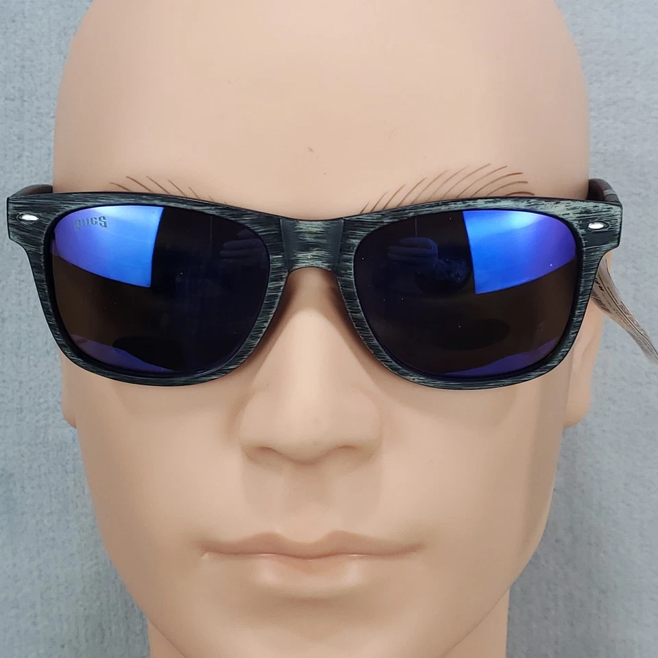 PUGS C6 Classic Black/Gray Woodgrain Sunglasses UV400 Unisex Fashion Eyewear - Image 1 of 4