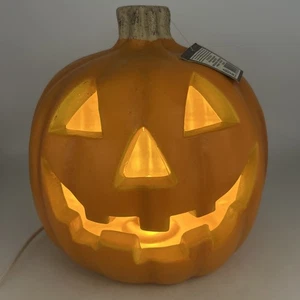 Vtg NWT 9” Happy Jack-o-lantern Halloween Friday the 31st Hard Shell Blow Mold - Picture 1 of 11